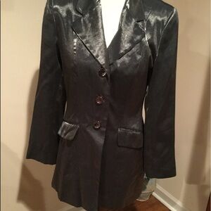 Parche Paris 80s Vintage Metallic Padded Shoulder Blazer Size 8